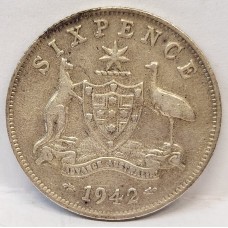 AUSTRALIA 1942 . SIXPENCE AUSTRALIA 1942 . SIXPENCE